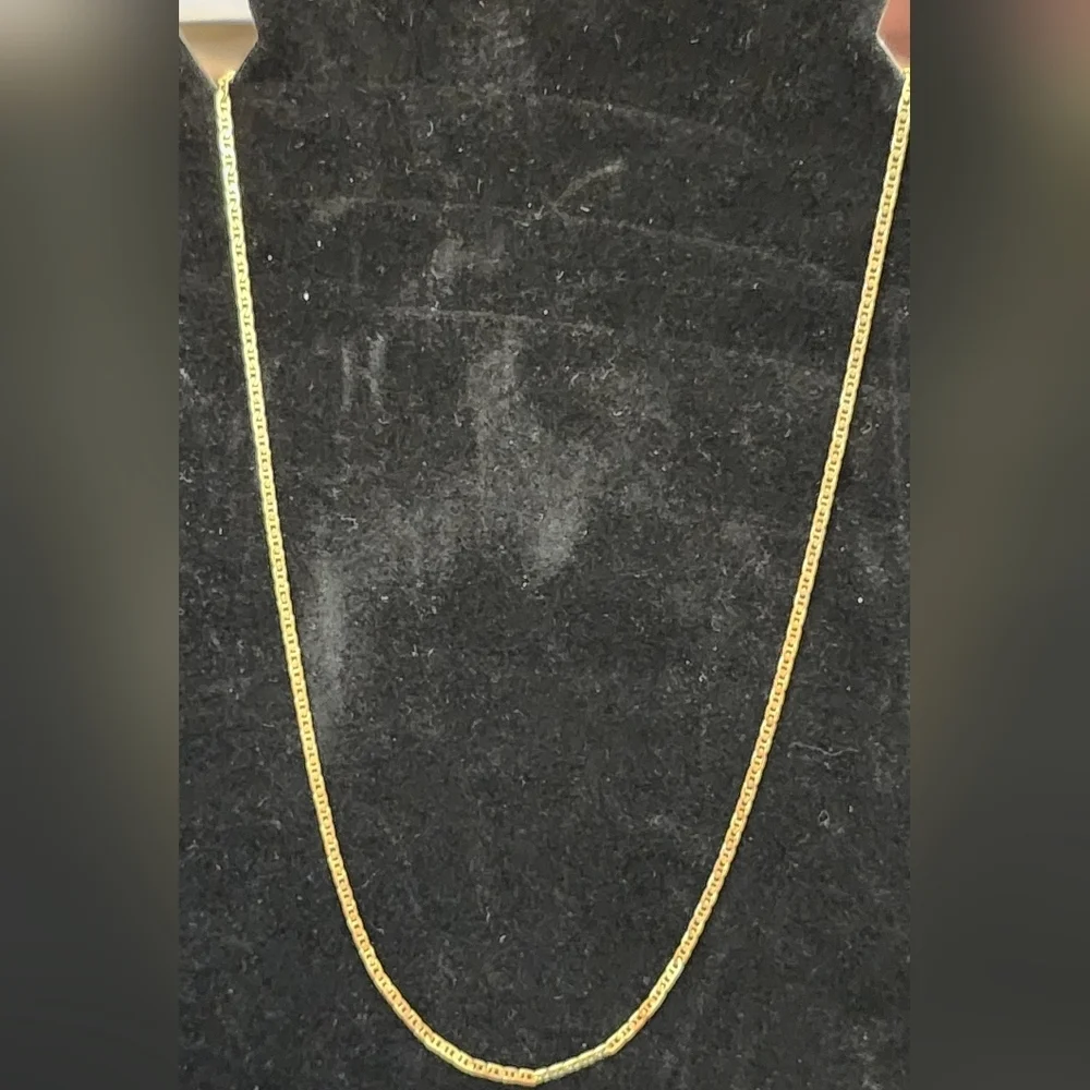 Giani Bernini 18K gold over sterling silver snake link chain necklace. 18 Inches